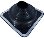 DEKTITE SQUARE BLACK EPDM Flexible Pipe Flashing, Roof Jack, Pipe Boot