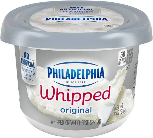 Philadelphia Original Whipped Cream Cheese Spread Tub - 8 Oz