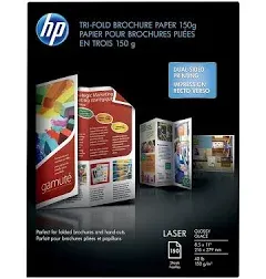 HP Q6612A Brochure/Flyer Paper For Laser Print - Letter - 8.50&#034; x 11&#034; - Smooth,