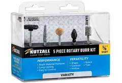 Kutzall 5-Piece Rotary Burr Kit ⅛" Shaft Variety Grit