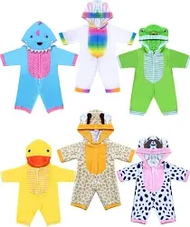 Doll Clothes,12 inch Baby Doll Clothes6 Sets Animal Styling  for 10 inch 