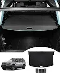 Powerty Cargo Cover for Ford Bronco 4-Door Soft Hard Top 2021 2022 2023 2024 Accessories Trunk Cover Retractable Trunk Cover Security Shielding