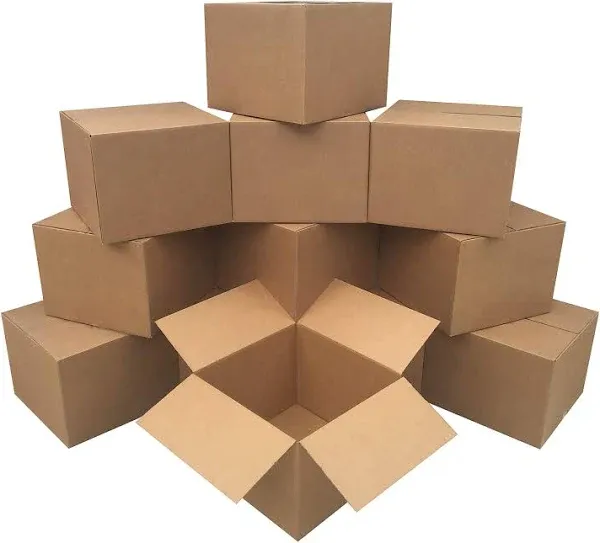 Easy Assembly Large Moving Boxes - Brown, Ideal for Packing and Storage