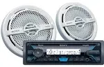 Sony  DXS-M5511BT Marine Digital Media Receiver & 6.5" Dual Cone Speakers - White - Excellent