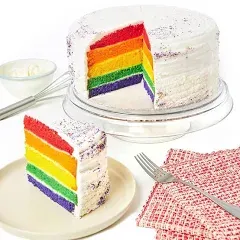 David's Cookies Rainbow Layer Cake 10" - Pre-sliced 14 pcs. Fresh Gourmet Dessert With 5 Bright and Colorful Layers, Great For Sharing and Ideal Gift for Women, Men and Kids For All Celebrations