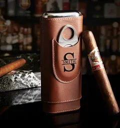 Richmond Custom Leather Cigar Travel Case