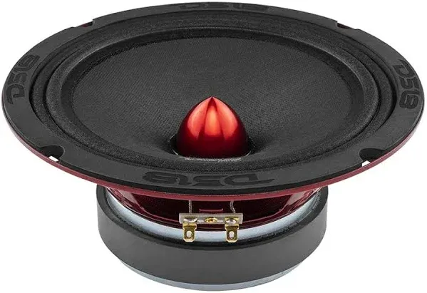 DS18 PRO-X8BM Loudspeaker - 8", Midrange, Red Aluminum Bullet, 550W Max, 275W RMS, 8 Ohms - Premium Quality Audio Door Speakers for Car or Truck Stereo Sound System (1 Speaker)