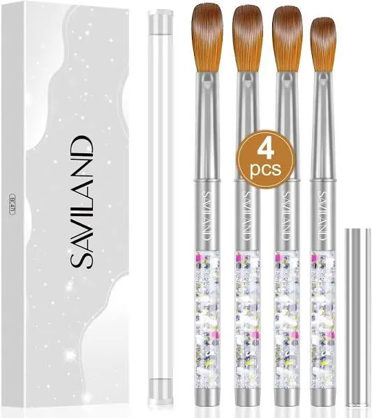 Saviland Kolinsky Women's Acrylic Nail Brush Set