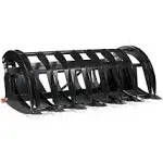 Titan Attachments 84" Extreme Skid Steer HD Root Grapple Rake Attachment Clamshell