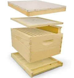 Mann Lake Unassembled Complete Bee Hive Box with Foundation