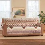 Quilted Neutral Southwest Aztec Furniture Cover - Sofa