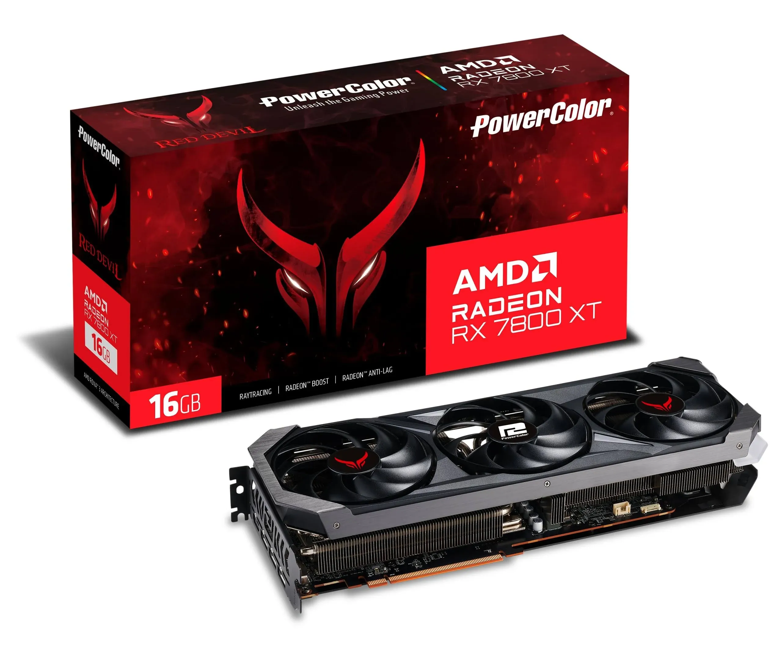 POWERCOLOR RX 7800 XT 16G-E/OC AMD Radeon RX 7800 XT 16 GB GDDR6