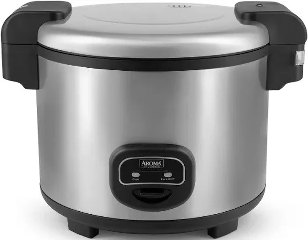 Aroma Housewares 60-Cup (Cooked) (30-Cup UNCOOKED) Commercial Rice Cooker, Stainless Steel Exterior (ARC-1130S), Silver