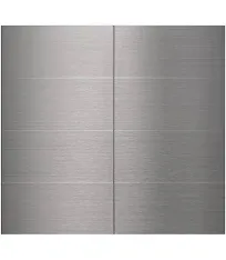 40-Pack 3"x6" Brushed Silver Aluminum Peel and Stick Tile BackSplash Panels