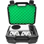 Casematix Hard Shell Travel Case Compatible with Xbox Series S Console, Controllers, Games and Other Accessories