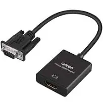 VGA to HDMI, 1080P VGA to HDMI Adapter (Male to Female) for Computer, Desktop...