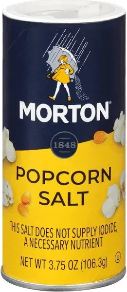 Morton popcorn salt 3.75-oz, Pack of 2