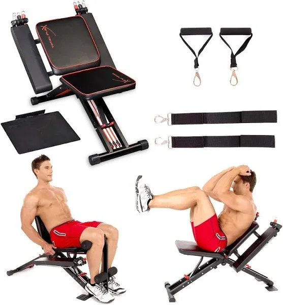 Total Flex - Compact Home Gym & Workout Equipment, Strength Training Bench Press with Resistance