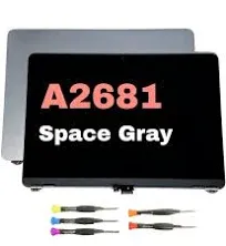 2022 Original New 13" A2681 LCD Screen for MacBook Air M2 EMC 4074 A2681 LCD Screen Replacement (Space Gray)