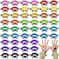 thinkstar 48 Pcs Wrist Band Jingle Bells