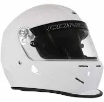 Conquer Snell SA2020 White Aerodynamic Vented Full Face Auto Racing Helmet XL aj