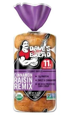 Dave's Killer Bread Organic Cinnamon Raisin Remix Bagels