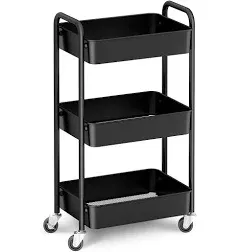 CAXXA 3-Tier Rolling Metal Storage Organizer