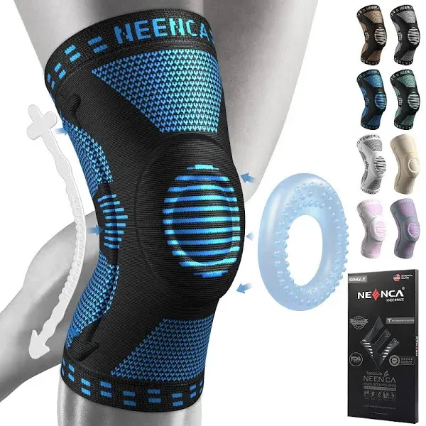 NEENCA Professional Knee Brace, Compression Knee Support with Patella Gel Pad & Side Stabilizers, Medical Knee Sleeve for Pain Relief, ACL,PCL, Meniscus, Injury Recovery, Arthritis, Sports, Workout...