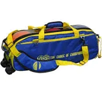 Vise Blue/Yellow 3 Ball Tote Bowling Bag