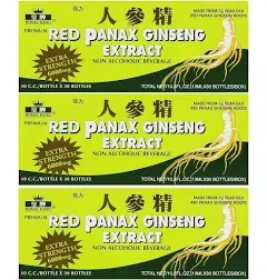 Royal King Red Panax Ginseng Extract 6000mg, 0.33 Fl Oz (Pack of 30)