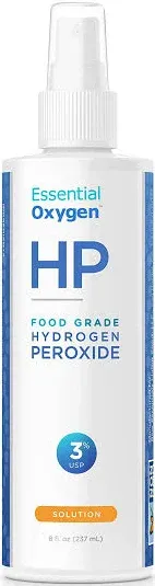 Essential Oxygen Hydrogen Peroxide 3% - Food Grade Spray - 8 oz