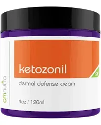 Ketozonil Organic Based Dermal Defense Cream - 4OZ OTC Jock Itch Cream Athletes Foot Treatment