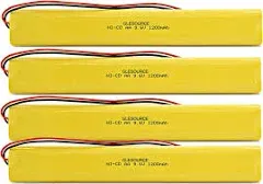 9.6V 1200mAh Battery Compatible for ELBB003 Lithonia ELB-B003 ELB-B004 ELBB004 OSI OSA228 DANTONA CUSTOM-306-U BBAT0044A BAA-96 BBAT0043A Emergency Light(2 Pack)