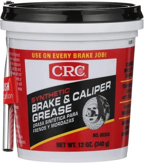 CRC 05353 Synthetic Brake and Caliper Grease 12 oz Tub with Brush