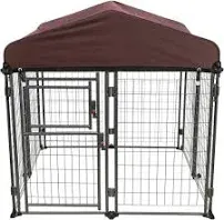 TRIXIE Dog Kennels Double-Door + Spring-Loaded Gate Powder-Coated Steel Frame