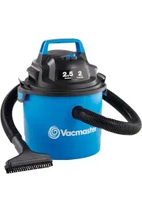 Vacmaster 2.5 Gallon Shop Vacuum Cleaner 2 Peak HP Power Suction Lightweight