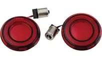 Kuryakyn 2908 Motorcycle Lighting Accessory: Tracer LED Rear Turn Signal Conversions Bullet Style, 1156 Single-Curcuit Red withRed Lens, 1 Pair