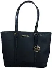 Michael Kors Jet Set Travel Saffiano Leather Small Top zip Shoulder Tote