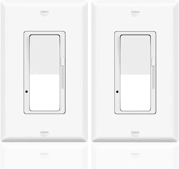 10PK 15A Single &amp; 3-Way Dimmer Switch for Led / CFL / Halogen / Incandescent