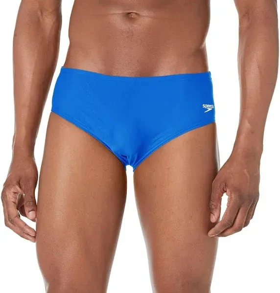 New Speedo Men&#039;s Solid Powerflex Eco Swim Race Brief 32&#034; Sapphire