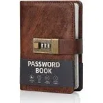 WEMATE Password Book with Lock, Password Book with Alphabetical Tabs 600+ Password Spaces, Password Logbook with Lock, Password Keeper for Computer 4.33 X 6.18 Inch Grey