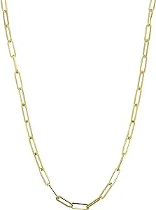 Oradina Women's Venice Link Necklace Yellow Gold / 14k Solid Gold