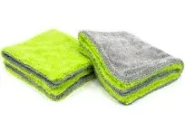 Amphibian Jr. | Microfiber Double Twist Pile Detailing Towel (16 in. x 16 in., 1100gsm) - 2 pack