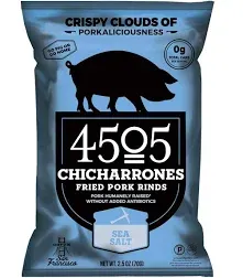 4505 Meats Sea Salt Chicharrones Fried Pork Rinds (2.5 oz)