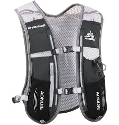 NEW* AONIJIE Hydration Vest Pack 5L Marathon Running Race Hydration Black - WOT