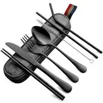 DEVICO Portable Utensils Travel Camping Cutlery Set