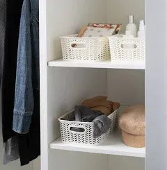 Simplify Small Herringbone Storage Basket