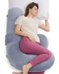 Momcozy Original F Shaped Pregnancy Pillows with Adjustable Wedge Pillow