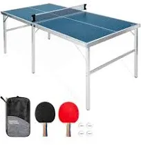 GoSports 6&#8217;x3&#8217; Mid-size Table Tennis Game Set