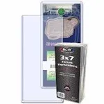 BCW 3x7 - Ticket Toploader (25 Pack) - Rigid PVC Sleeve for Photos, Prints, Tickets, and More | Crystal Clear Topload Holder for Trading Cards, Memorabilia, Collectibles, and Events